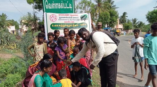 Celebration of World Environment Day by planting sapling